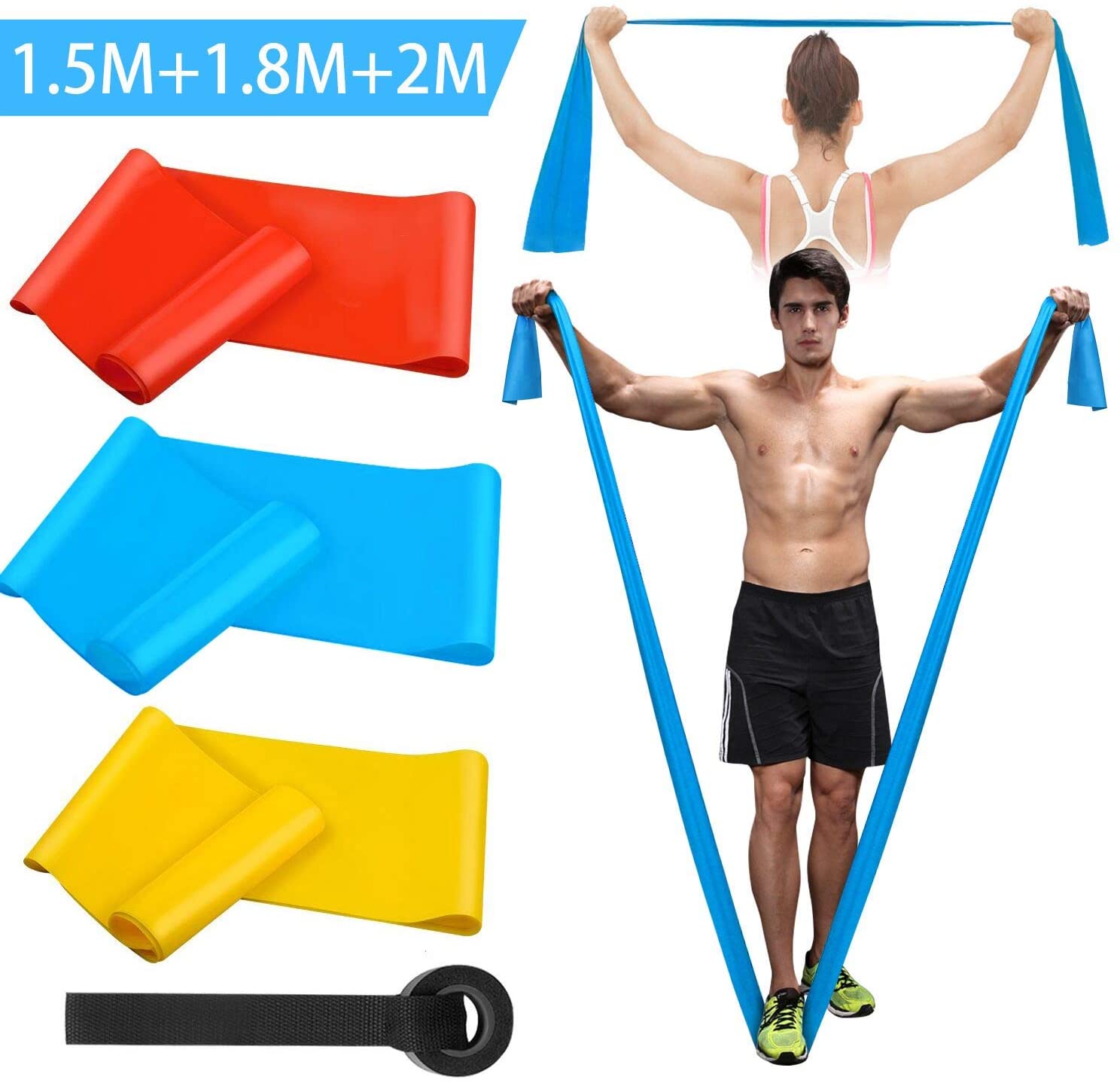 Crossfit Workout With Equipment - Pita Kebugaran Elastis 3 Buah Pita