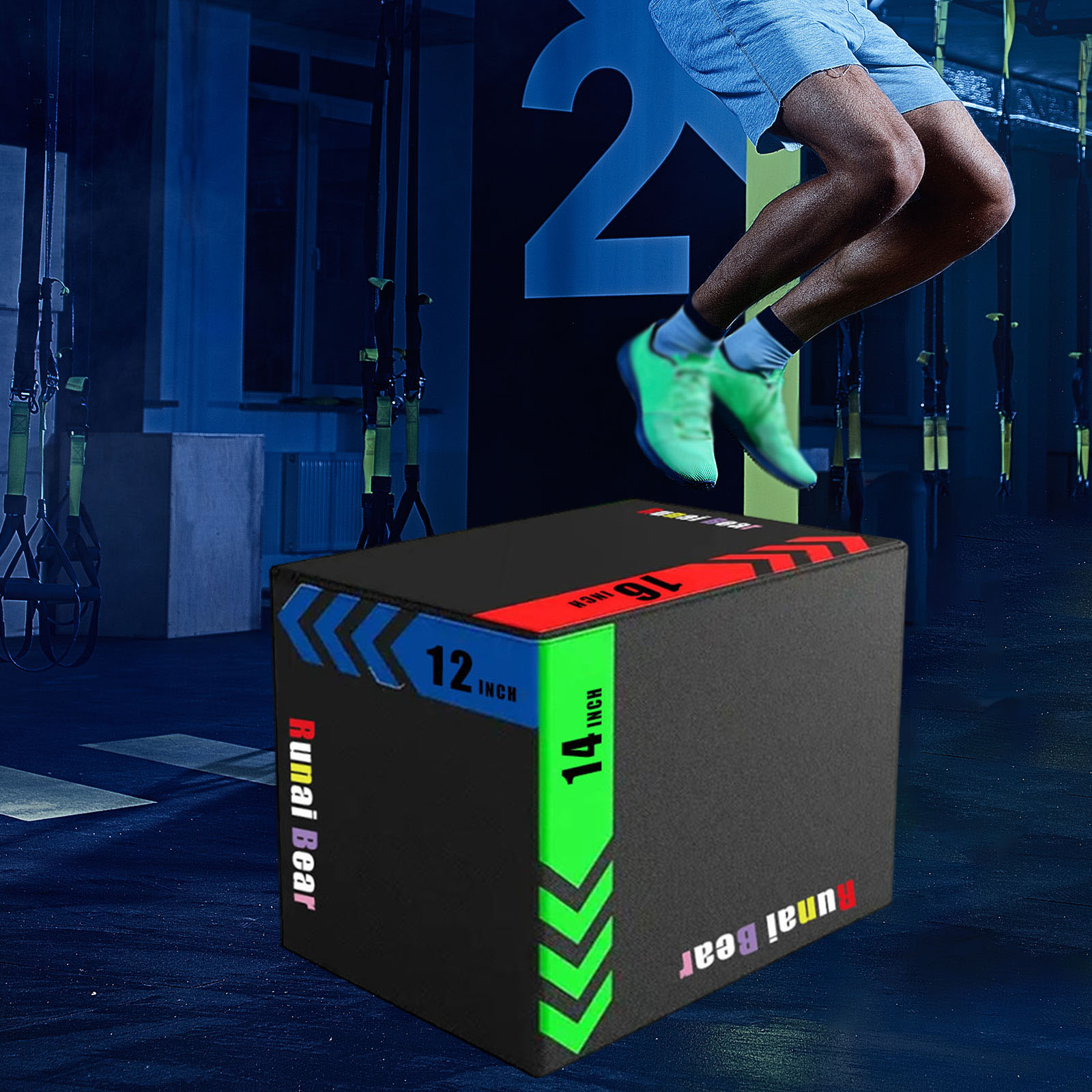 Box Jump Plyo - Kotak Latihan Lompat Plyo Portabel, Peralatan